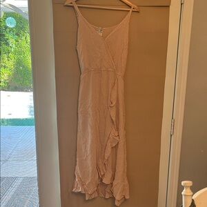 NAIF Striped Cream Maxi Dress